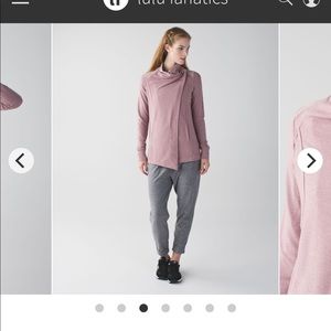 Lululemon Coast Wrap Jacket in heathered mod chalky rose size 6